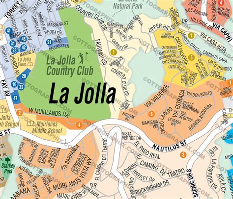 La Jolla Map San Diego County Neighborhoods And Subdivisions Otto Maps