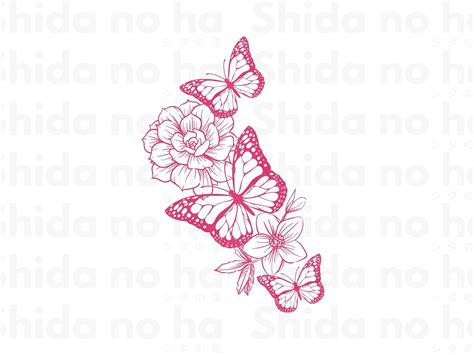 Floral Butterfly Svgbutterfly Clip Art Instant Digital Etsy