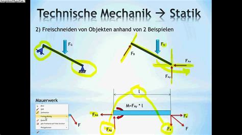 Maybe you would like to learn more about one of these? Technische Mechanik - Grundlagen Statik Nachhilfe | Doovi