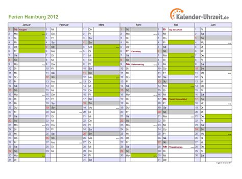 Ergänzen sie ihn um ferien eines. Ferien Hamburg 2012 - Ferienkalender zum Ausdrucken