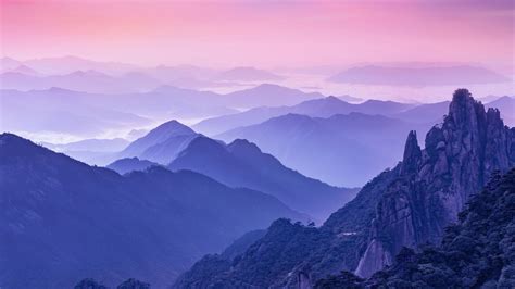 Download 1920x1080 Mountains Foggy Cliff Sky Wallpapers For
