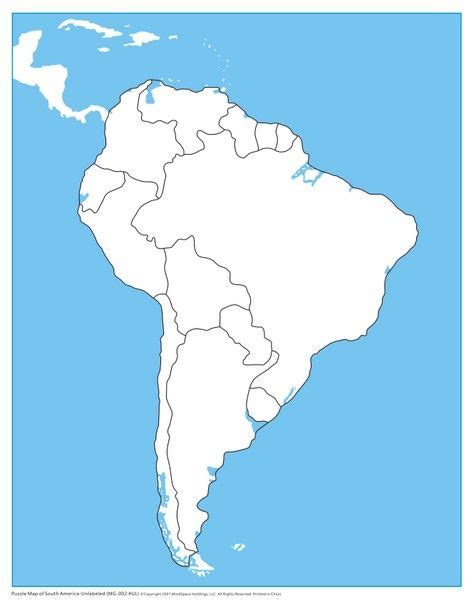 Map Of South America Unlabeled