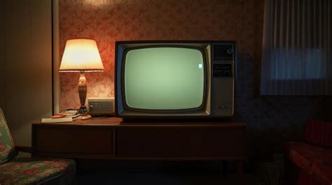 Premium Ai Image Old Tv Set In A Small Apartment Or Motel Room