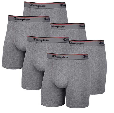 Champion Mens 6 Pack Smart Temp Boxer Brief New 6 Value Pack Large