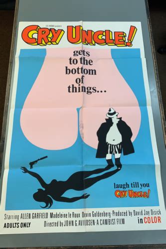 Cry Uncle 1971 Original One Sheet 27x41 Sexploitation Movie Poster C7 Mp 40 Ebay