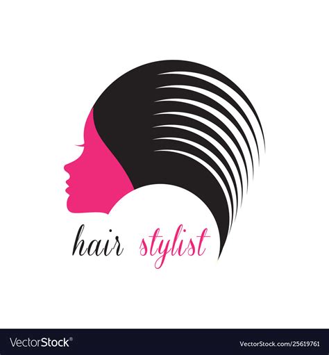 Hair Stylist Logo Beauty Salon Royalty Free Vector Image