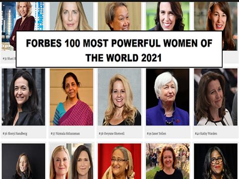 Forbes 100 Most Powerful Women Of The World 2021 List Of Indian Women