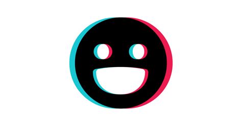 Tiktok Smiling Emoji Smiley Black Tik Tok Tiktok Magnet Teepublic