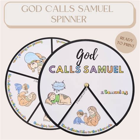 God Calls Samuel Coloring Spinner Wheel God Calls Samuel Craft Sunday