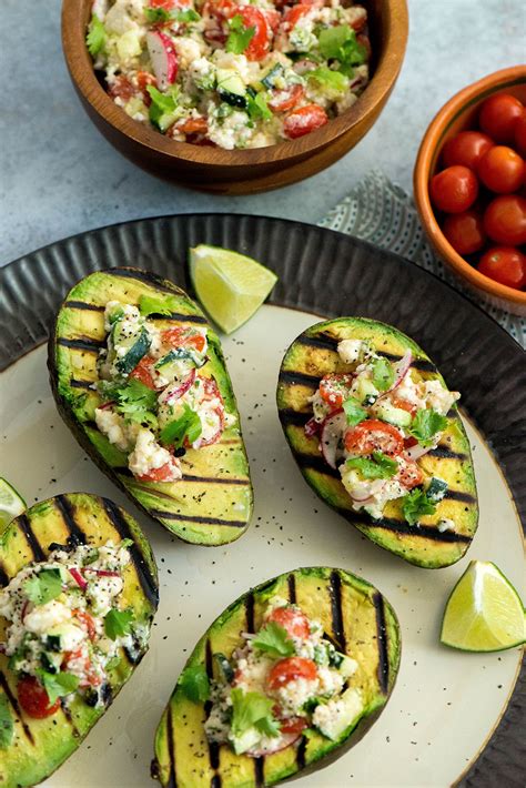 Grilled Avocados With Queso Fresco Salad Nibbles And Feasts Recipe
