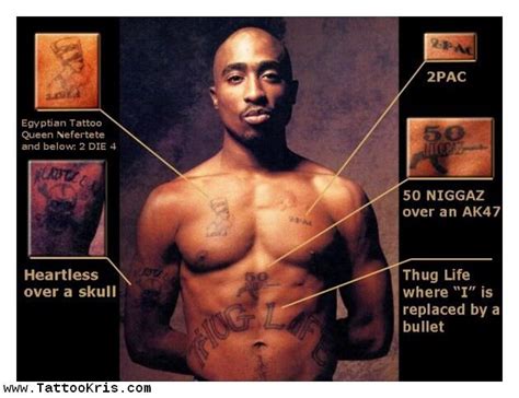 This tattoo specifically symbolized black unity. 2pac tattoo's | Tupac shakur, Thug life tattoo, Tupac