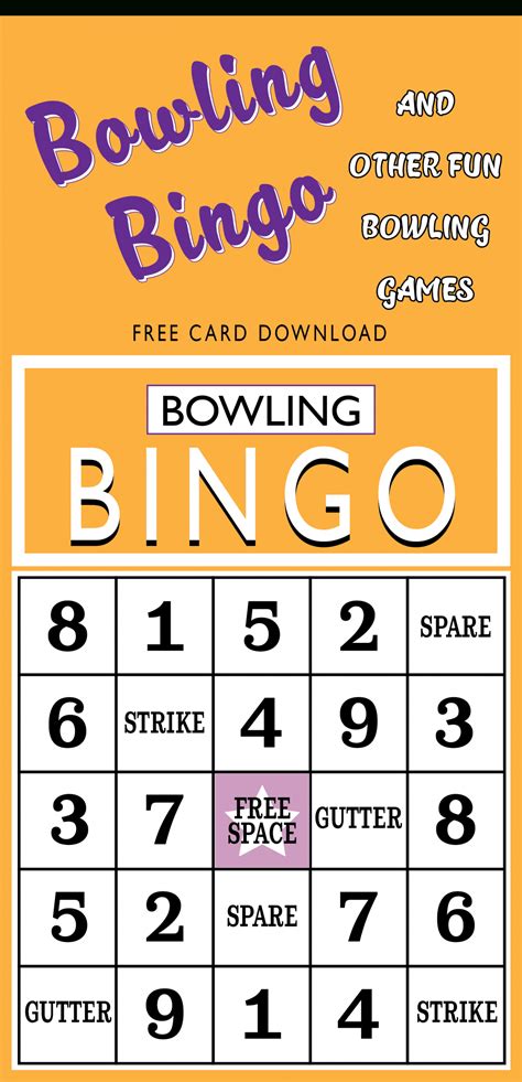 Bingo Bowling Cards Printables Printable Bingo Cards