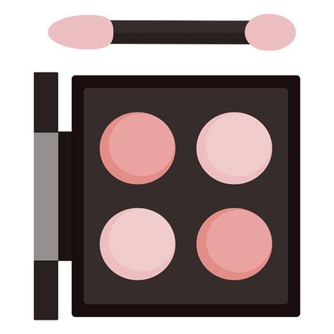 Flat Eyeshadow Palette With Brush Transparent Png And Svg Vector File
