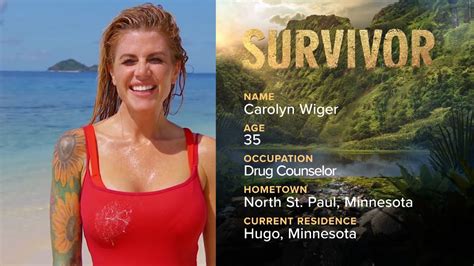 Carolyn Wiger Survivor44 Cast Bio New Season Wednesdays Youtube