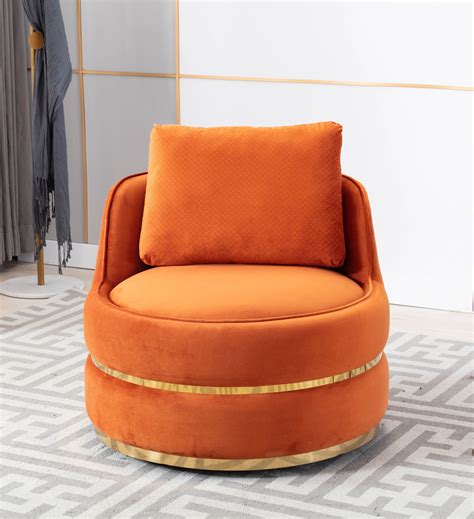 Carocc Modern Akili Swivel Accent Chair Barrel Chair For Hotel Living