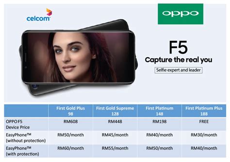 You too can be in the know and have a great phone coverage. Get OPPO F5 For Free With Celcom - All Yours When You ...