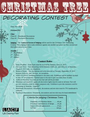 Christmas Decoration Judging Criteria  Makeup Contest Criteria