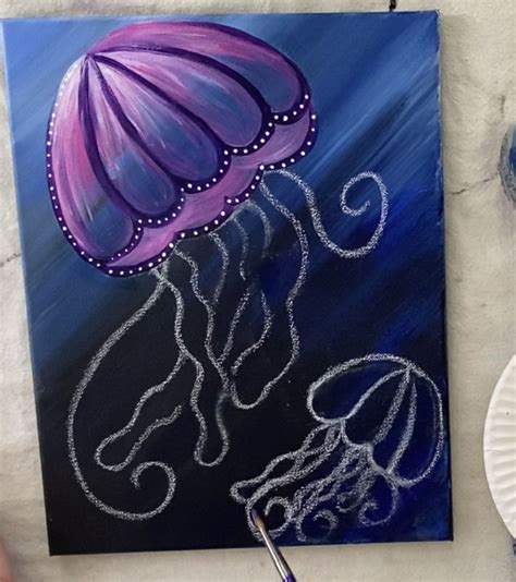 Jellyfish Painting Step By Step Painting Acrylic Painting Tutorials