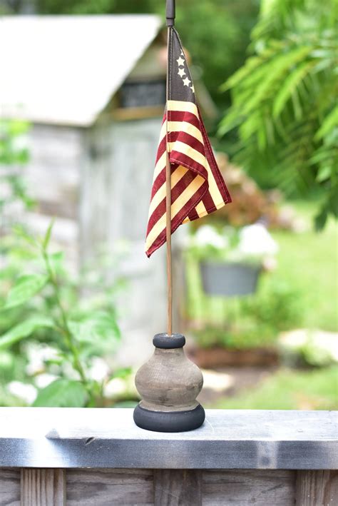 Diy Rustic American Flag Holder Rustic American Flag Flag Holder