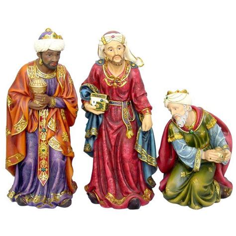 Traditional Three Wise Men Figurine Christmas Nativity Set