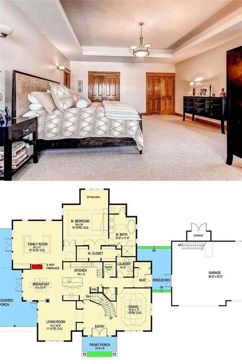Melbourne village two bedroom floor plan. Two-Story 4-Bedroom Prairie Craftsman Home with Garage ...