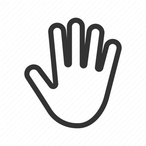 Contact Fingers Five Hand Gesture Open Palm Icon