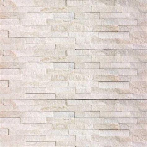 White Quartz Z Panel Stacked Stone