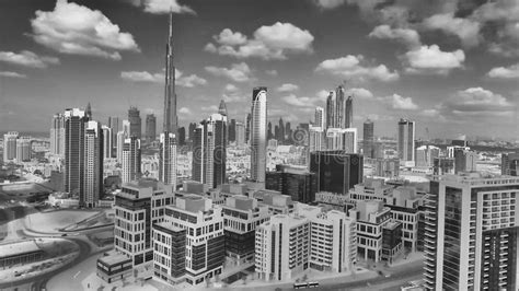 Dubai Uae December 2016 Aerial Downtown City View Dubai Attracts