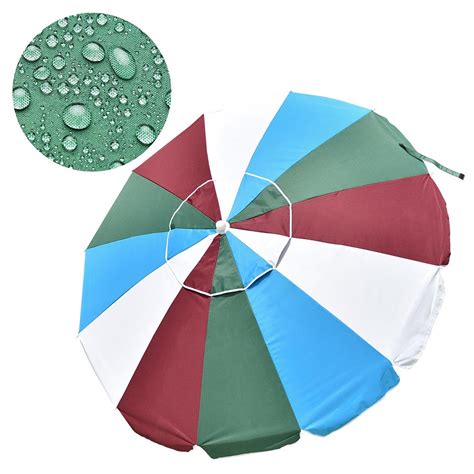 Yescom Rainbow Beach Umbrella Tilt 6 Ft 12 Rib W Anchor Yescomusa