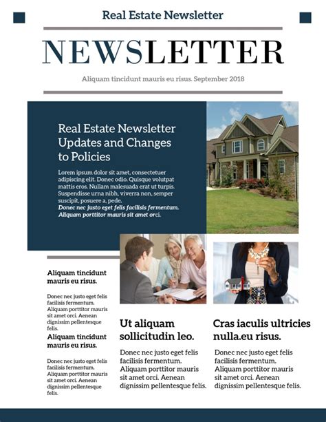 Modern Real Estate Newsletter Template Mycreativeshop
