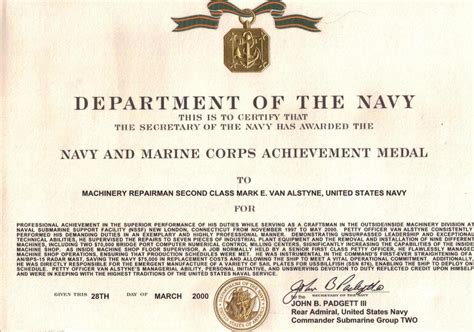Navy Achievement Medal Photos Navy Veterans