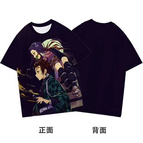 Anime Demon Slayer Kamado Nezuko T Shirt Cosplay Cartoon Figure Short