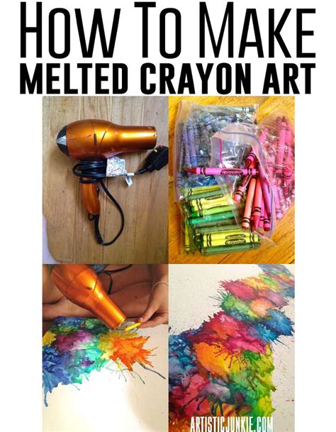 Melted Crayon Art On Canvas Crayon Art Melted Crayon Crafts Crayon Art
