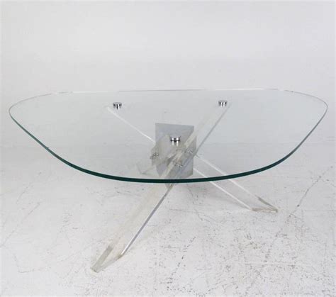 Mid Century Modern Lucite And Chrome Coffee Table For Sale At 1stdibs
