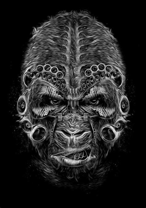 Nicolas Obéry Fantasmagorik Surrealist Digital Art Gorilla Gorilla