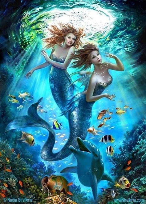 5d Diamond Painting Two Mermaids Swimming Kit Bonanza Marketplace