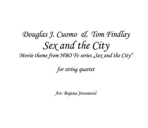 Sex And The City Sheet Music Opening Theme Soundtrack String Quartet