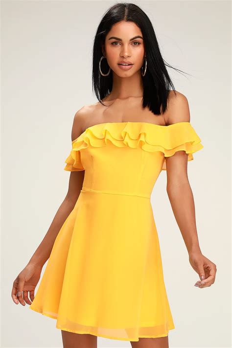 Review Of Off The Shoulder Yellow Dress 2022 Melumibeautycloud