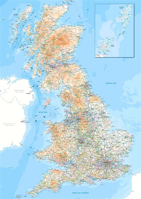 Detailed Map Of Britain