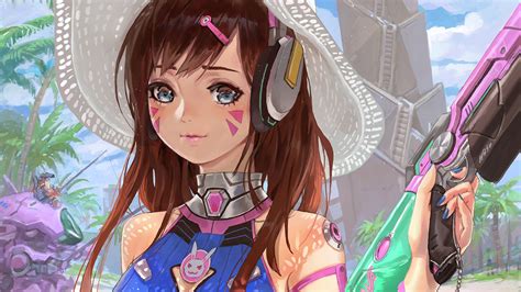 Download 2560x1440 Wallpaper Cute, D.Va, Gaming, Overwatch ...