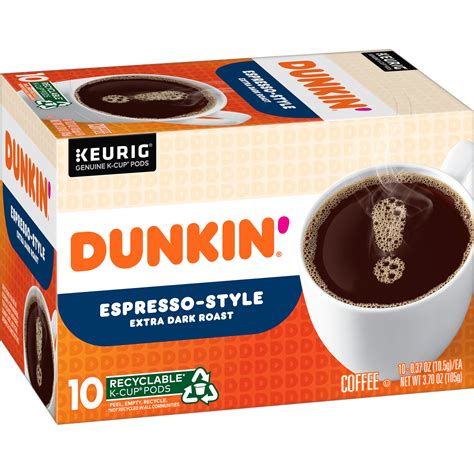 Dunkin Espresso Style Extra Dark Roast K Cup Pods 10 Ct Pick Up In Store Today At Cvs