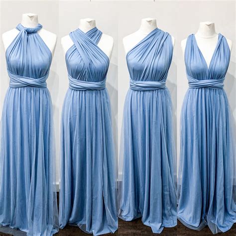 Multiway Infinity Bridesmaid Dress For Weddings Dusty Blue Etsy