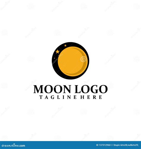Simple And Creative Moon Logos Collection Stock Vector Illustration