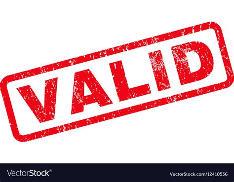 Valid Rubber Stamp Royalty Free Vector Image Vectorstock