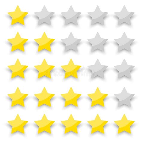 Star Rating Flat Illustration With Gold Star Rating Vector