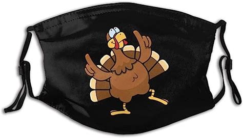 Thanksgiving Funny Turkey Washable Face Mask Reusable Neck