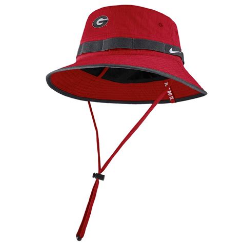 Mens Nike Red Georgia Bulldogs Sideline Performance Bucket Hat