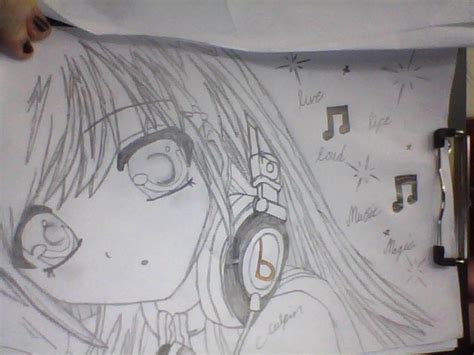 Anime Girl With Headphones By Cupcakedulxe124 On Deviantart
