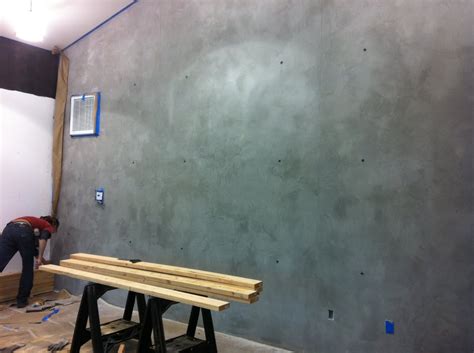 Concrete Wall Finish Directly Over Drywall Very Thinlooks So Real Yelp