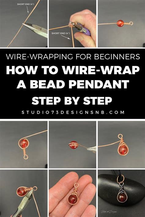 How To Wire Wrap A Bead Pendant Wire Wrap Jewelry Designs Wire Wrapped Jewelry Tutorials